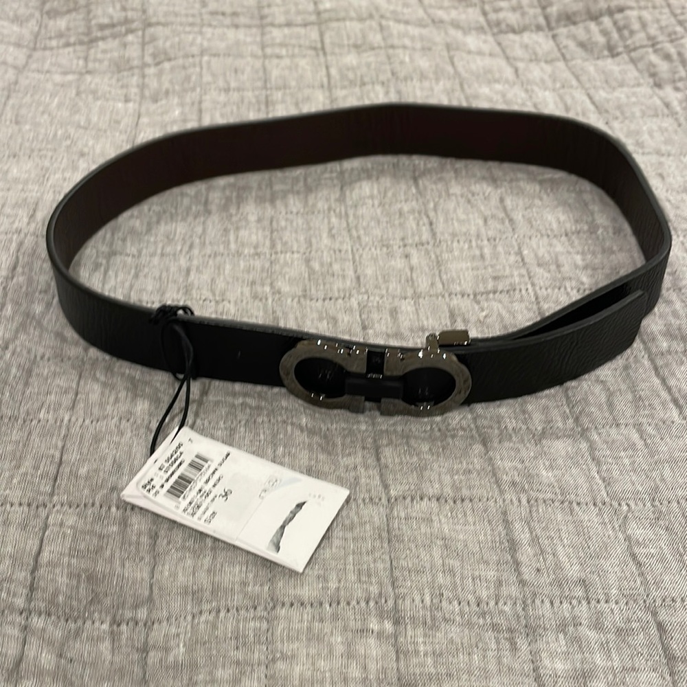 Black mens ferragamo belt